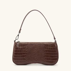 Eva Shoulder Handbag - Brown Croc